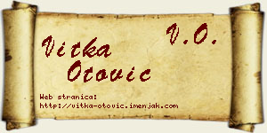 Vitka Otović vizit kartica